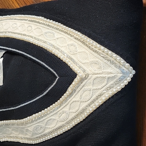 Elisabeth Liz Claiborne Black Sweater Sz 1 - Picture 3 of 6